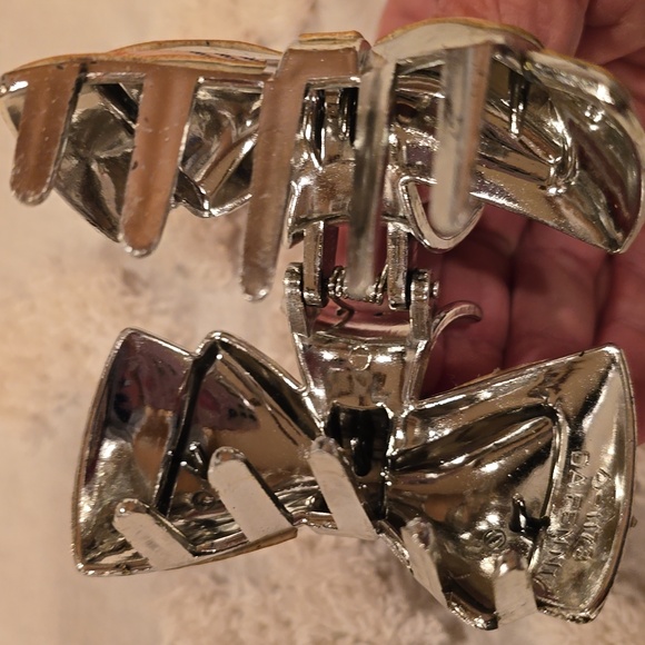 Plaid Silver Hair Clip - Picture 5 of 5